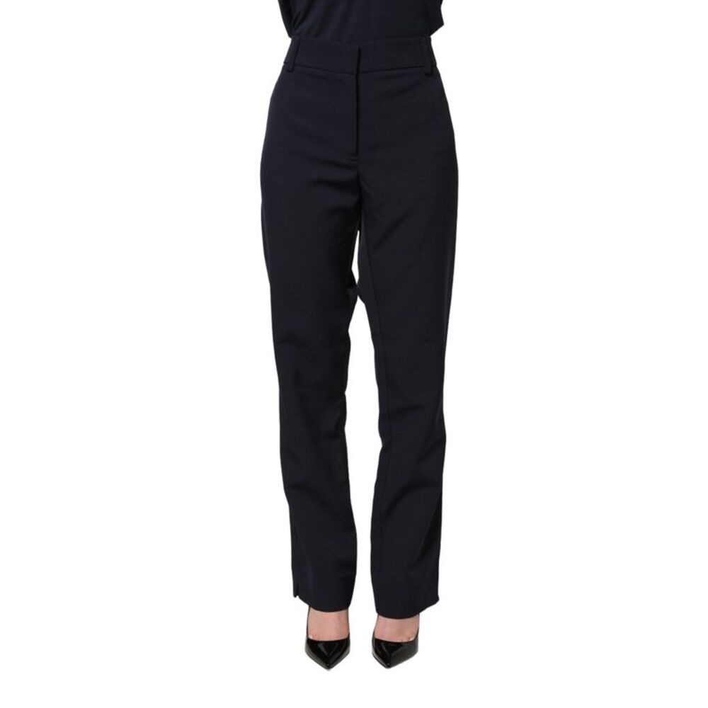 Blugirl Dark Blue High Waist Straight Dress Formal Trouser Women's Pants